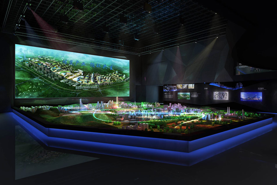 六盘水水城经济开发区规划展示馆沙盘模型