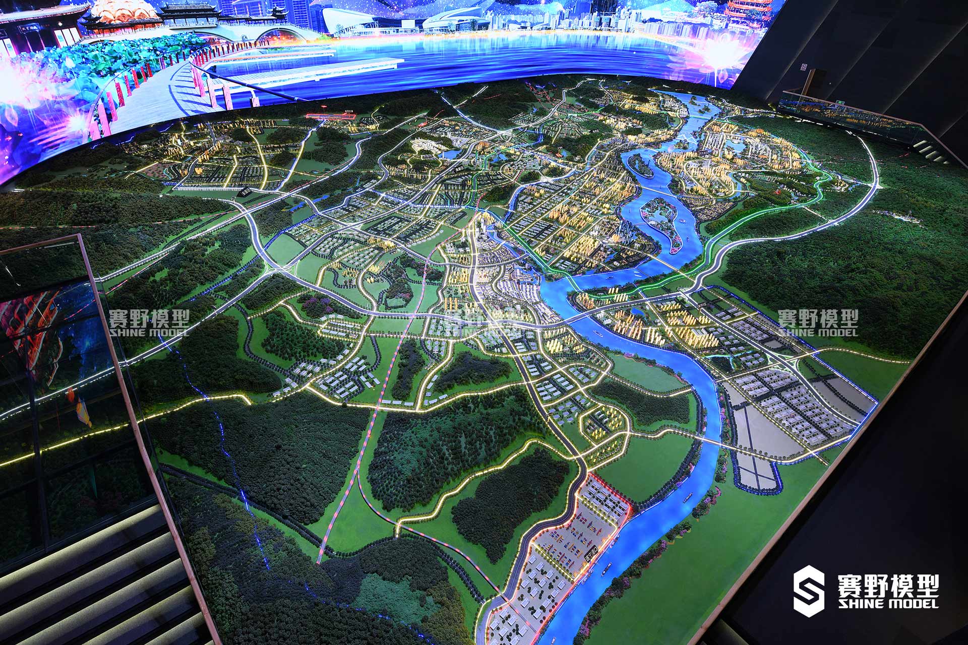 遂宁市规划馆沙盘模型