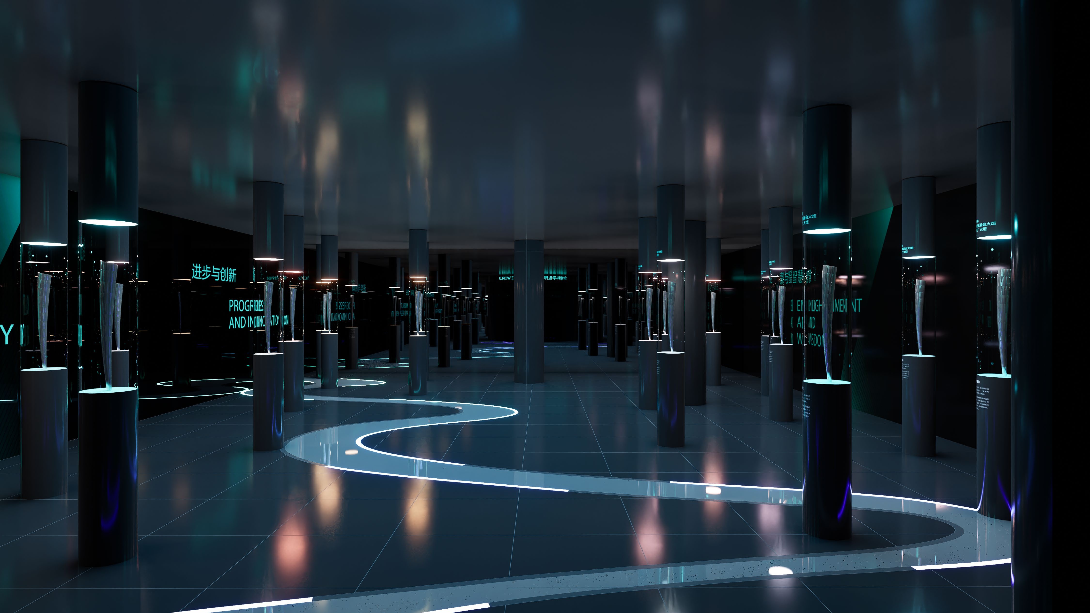 企业展厅设计-火炬矩阵