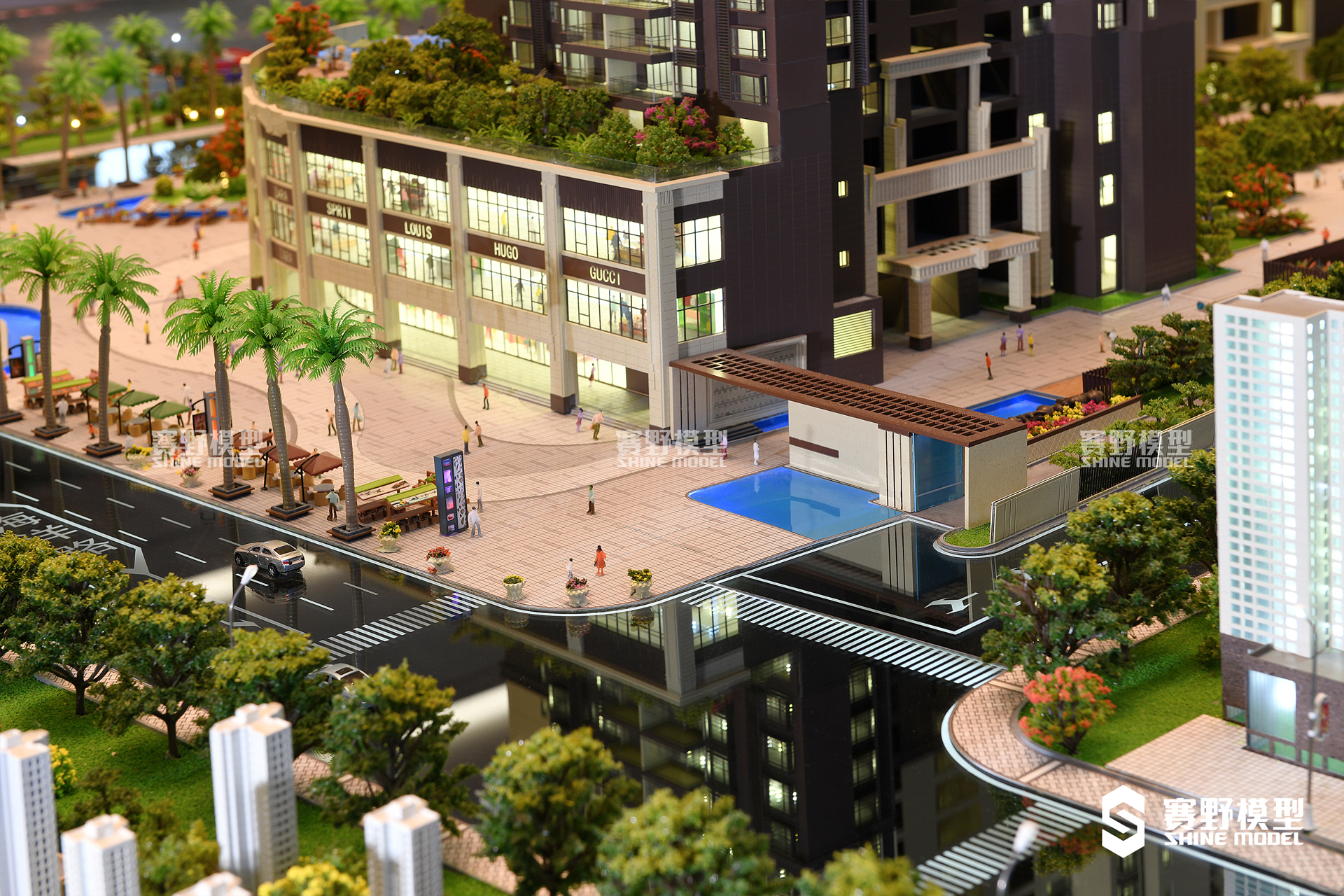 龙腾广场商业综合体沙盘模型