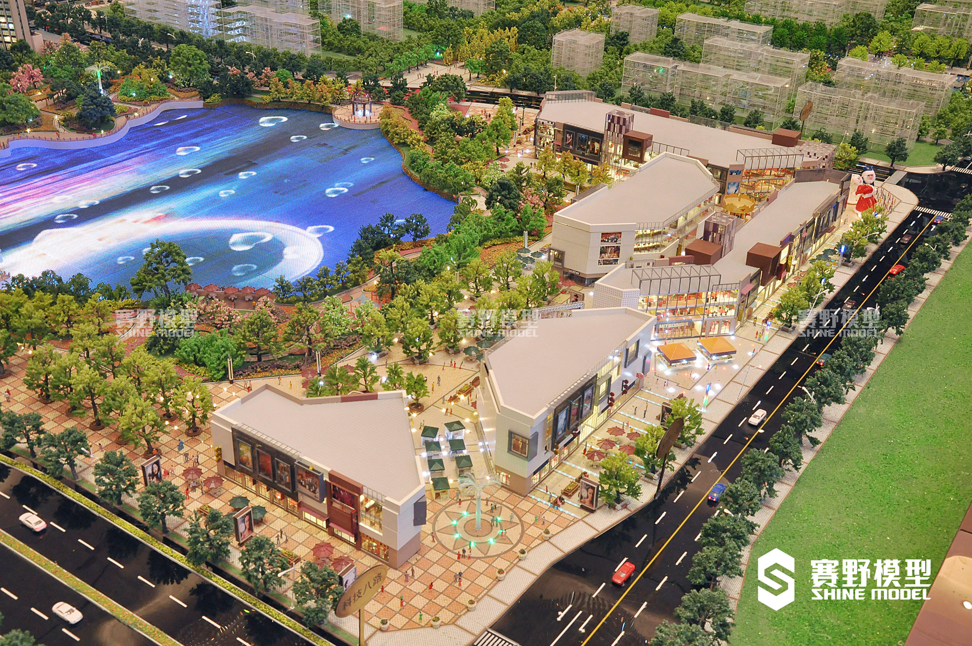 西安高新区万达城沙盘模型