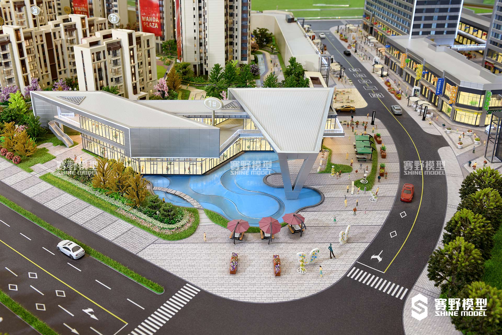 成都青白江万达广场商业综合体沙盘模型