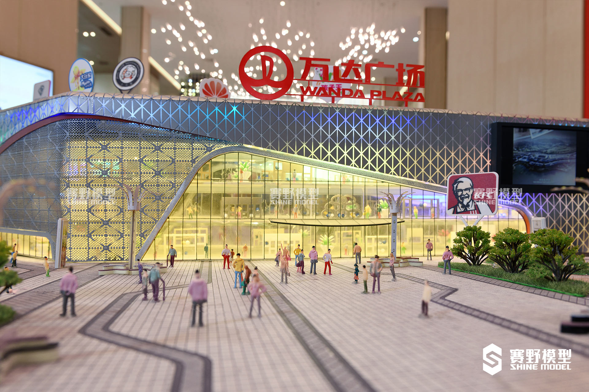 自贡万达广场商业综合体沙盘模型