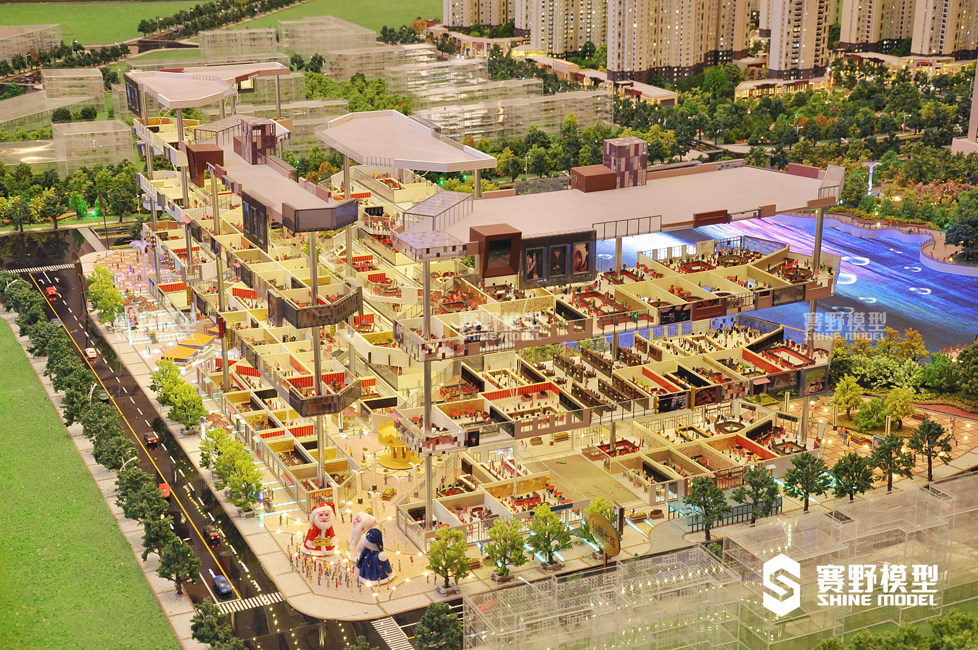西安高新区万达城沙盘模型